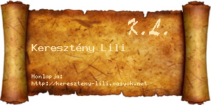 Keresztény Lili névjegykártya
