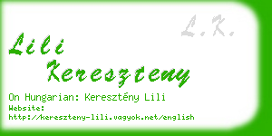lili kereszteny business card